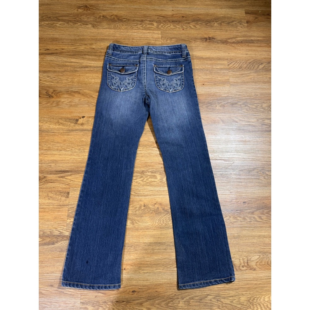 Mossimo Supply Co TEEN Bootcut Jeans Size 16 Medium Wash Embroidered Pockets - Picture 2 of 13